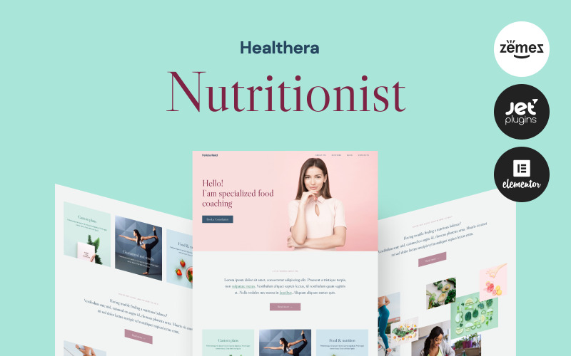 Healthera - WordPress主题为注册营养师