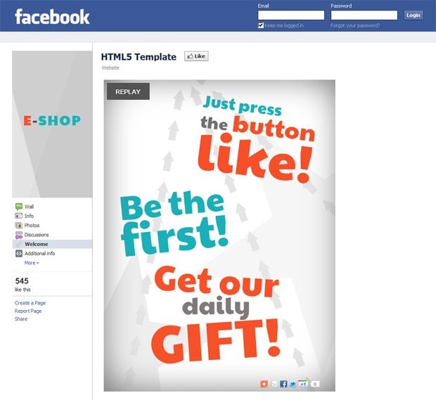 HTML5 Facebook Reveal Tab Templates Renewed for Extended ...