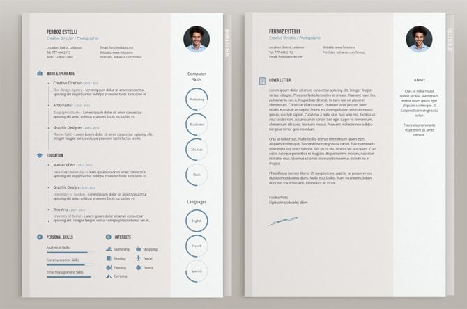 free minimal cv template