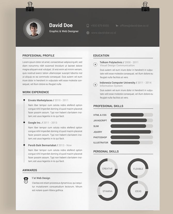 print ready resume freebie