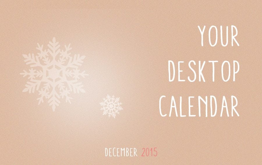 December 2015 Free Desktop Calendar