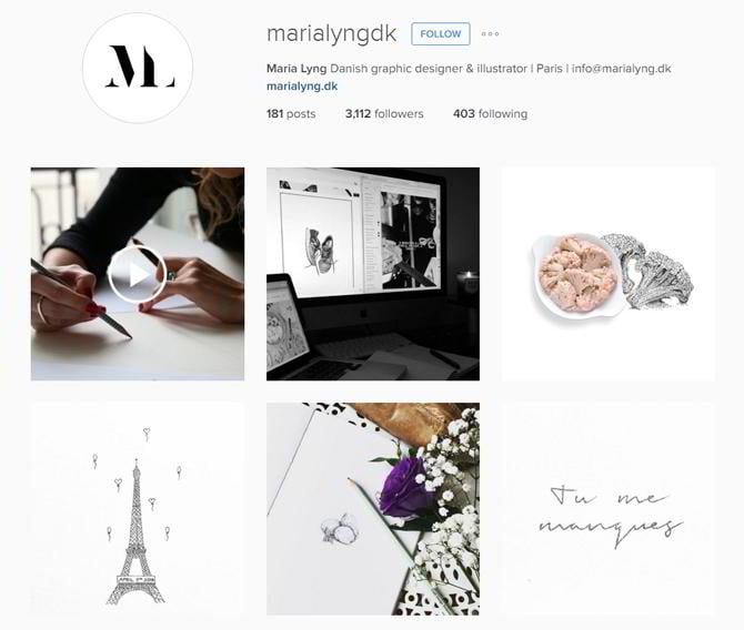 maria lyng - instagram accounts all graphic designers should follow
