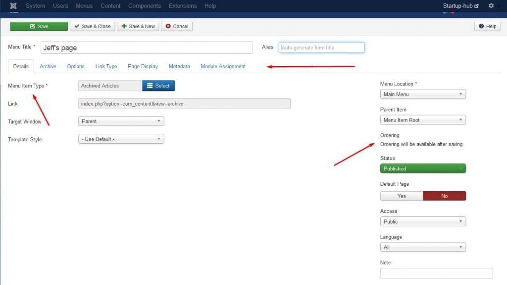How to Build a New Joomla Website | Startup Hub