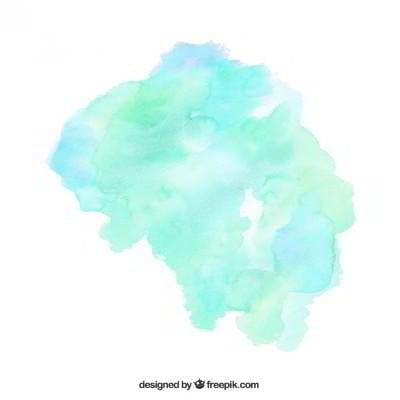 watercolor paint stain green blue