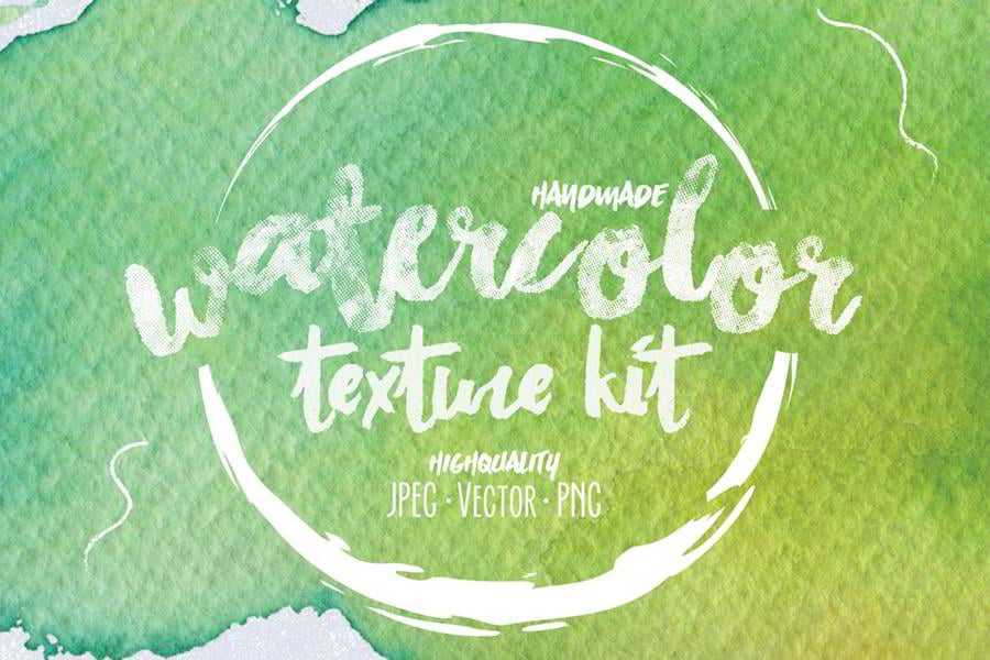 Handmade Watercolor Texture Kit