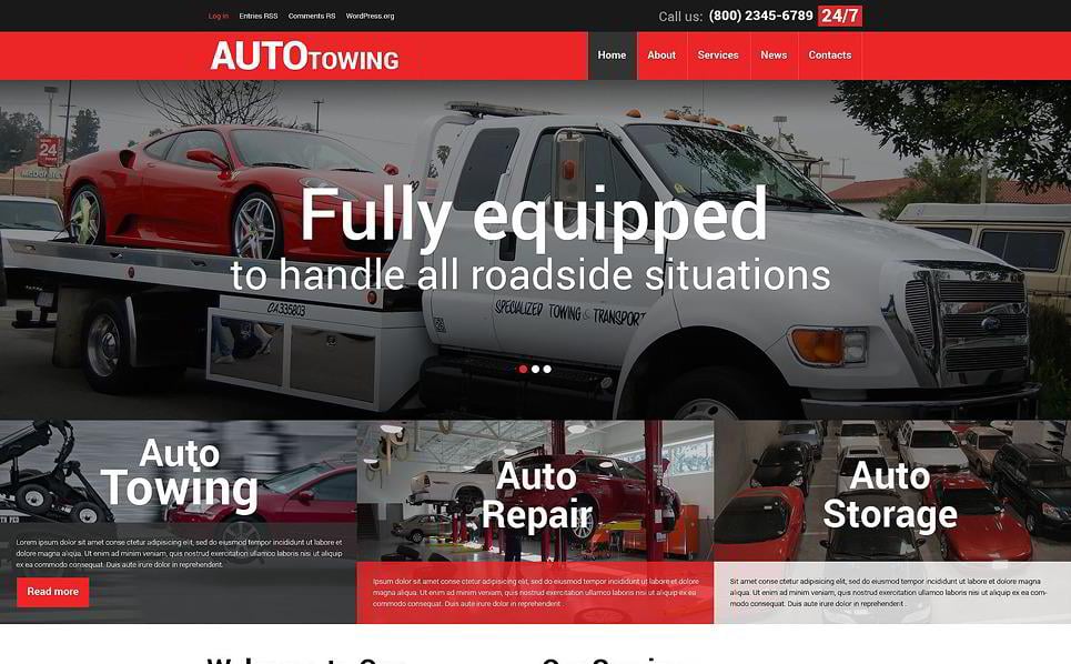 Towing Company WordPress Theme