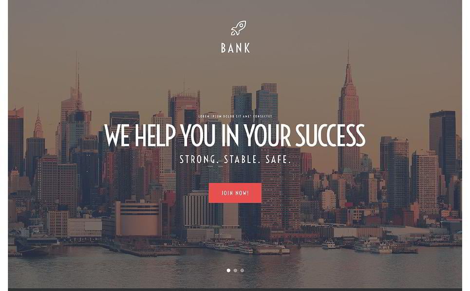 bank parallax template is another business parallax website layout best suited for a bank or a corporate website in general geared with full screen sliders