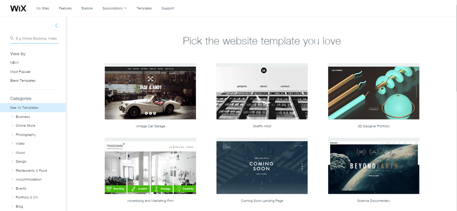 Wix What S Your Best Visual Builder The Unknown Side Of Page You Can Preview Any Of Them As Well Get Straight To The Customization Chosen Design Per Your Needs