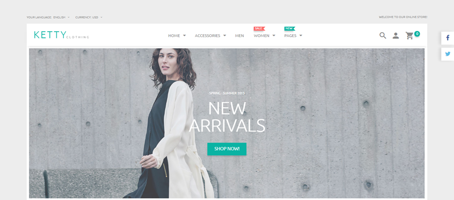 Ketty Fashion Store Magento Theme