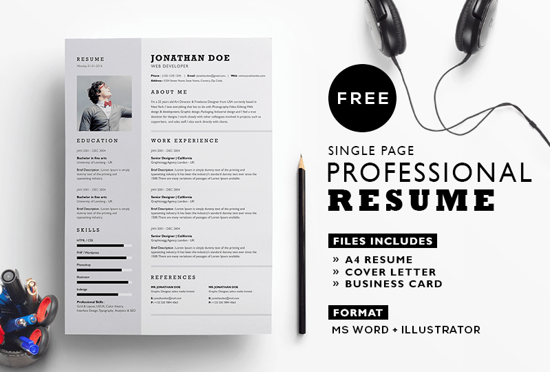 65 eye catching cv templates for ms word