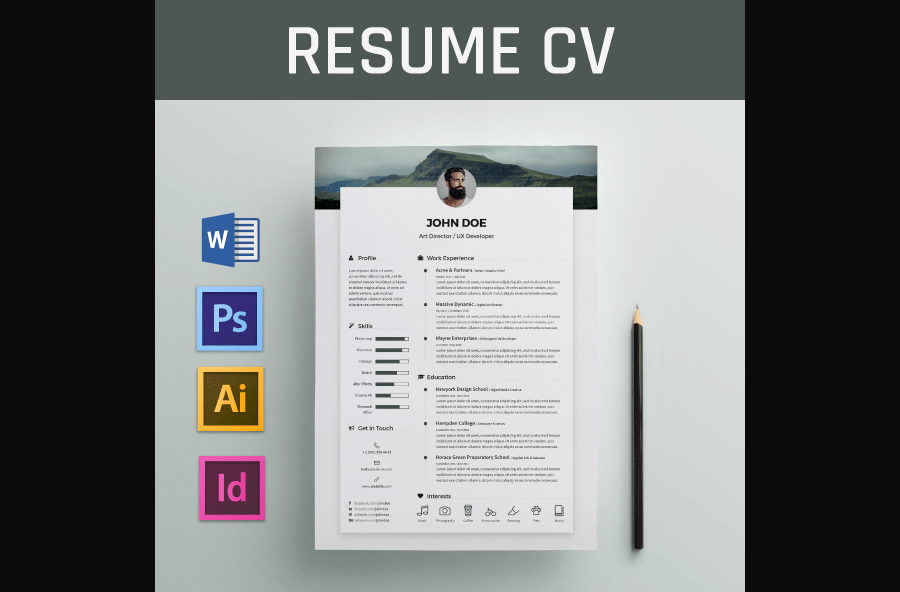 65 Eye Catching CV Templates For MS Word