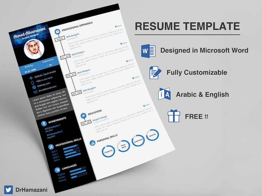 facebook cv template word free download