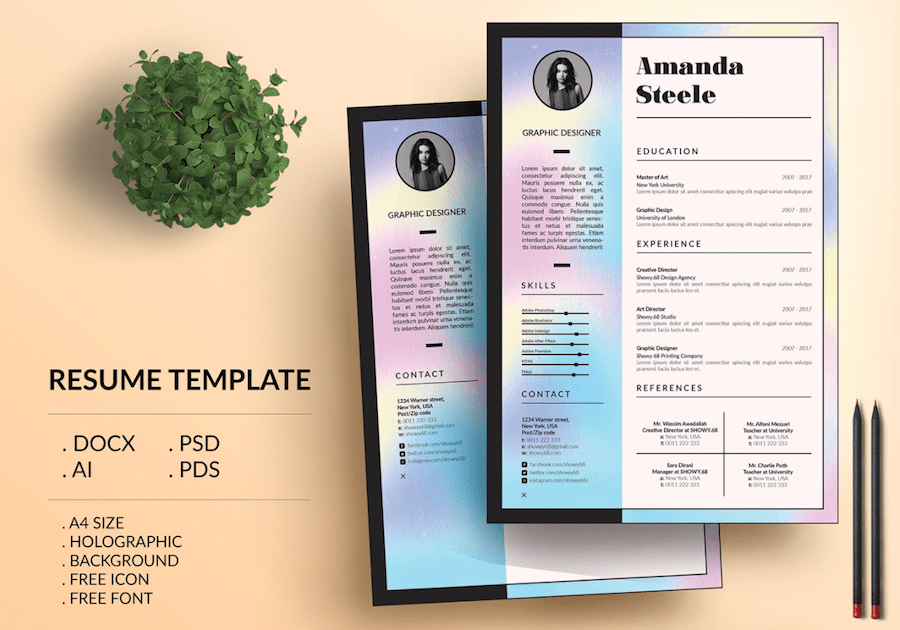 eye catching resume templates for ms word