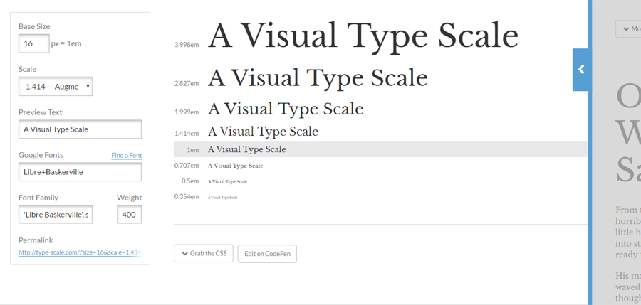 type scale