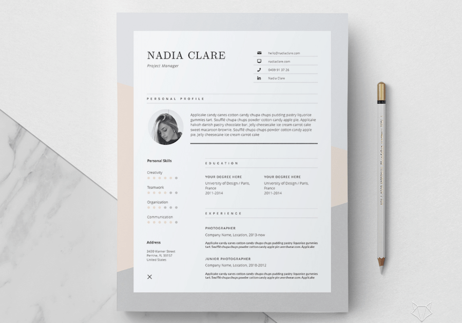 50 eye catching cv templates for ms word