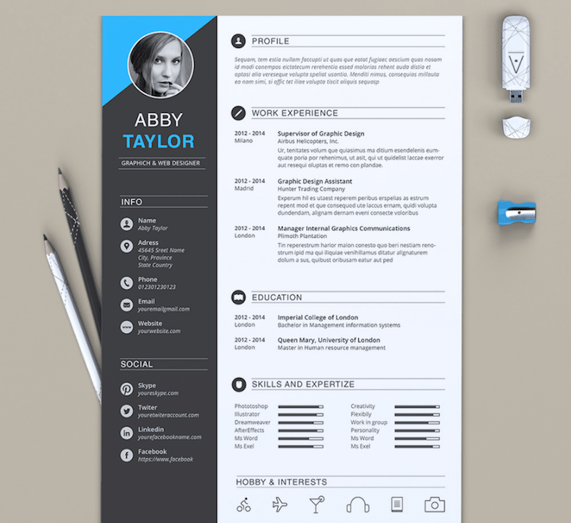 65 Eye Catching Cv Templates For Ms Word Free To Download