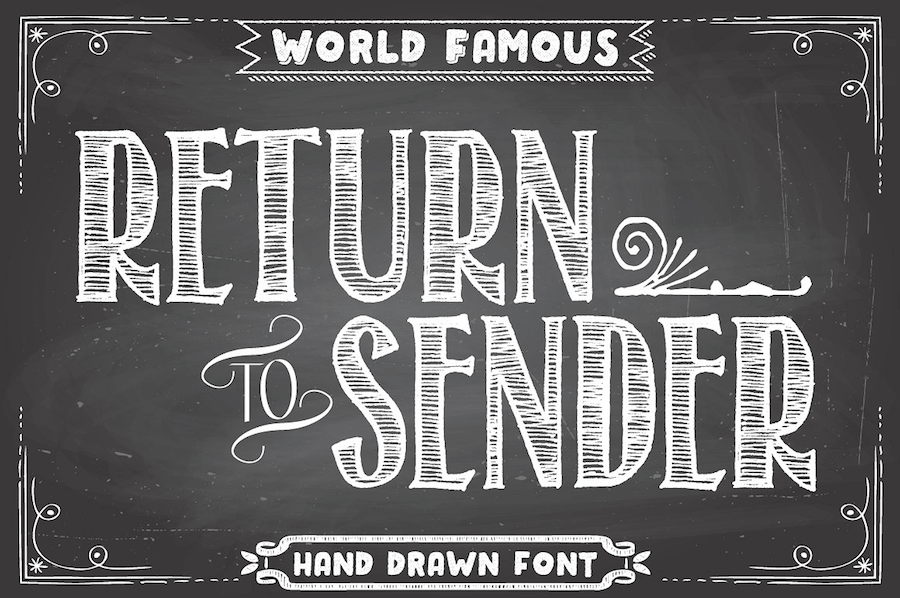 return to sender font