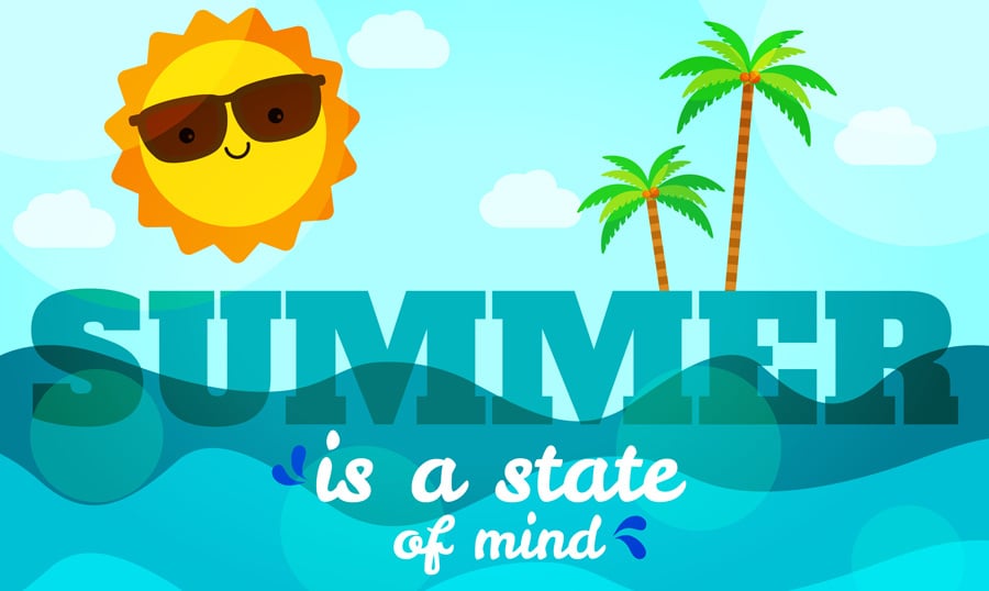 Cheerful Summer Greeting Cards by Freepik and Flaticon