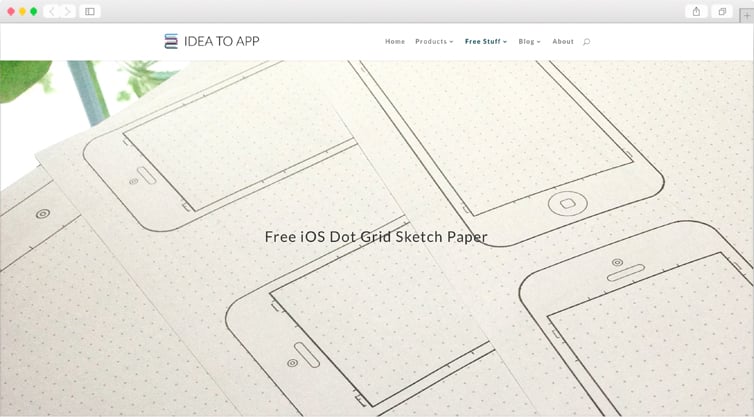 IdeaToApp | Papier à croquis pour grille de points iOS gratuit