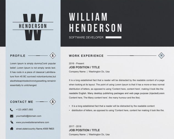 editable cv templates free download