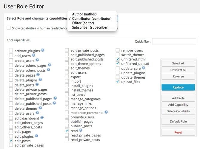 role editor