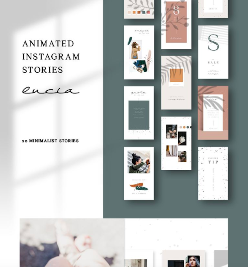 animated instagram stories lucia social media - essential oil theme instagram story highlights templates set of 20