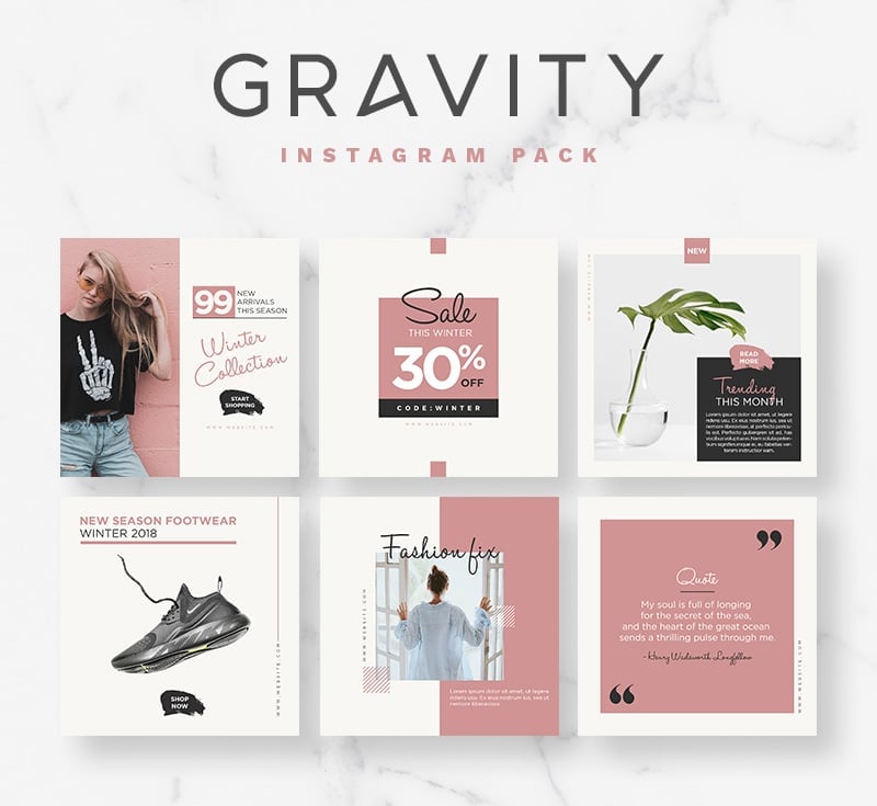 Gravity Instagram Pack Social Media