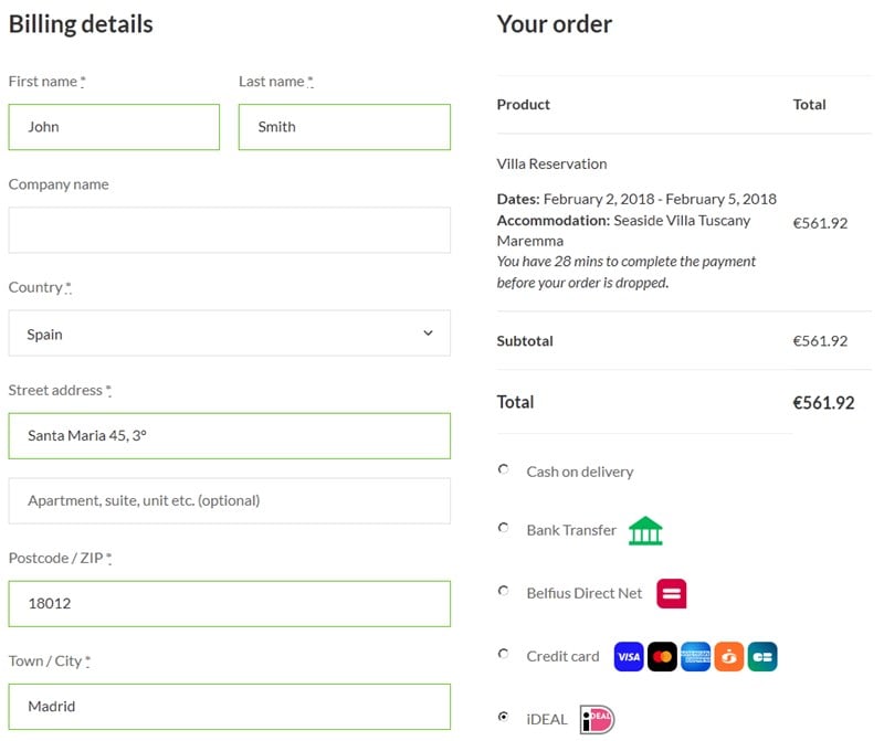 woocommerce frontend