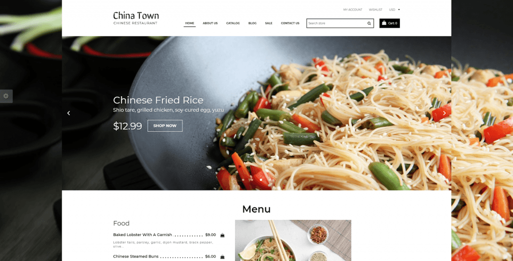 Thị trấn Trung Quốc - Nhà hàng Sushi Shopify Theme