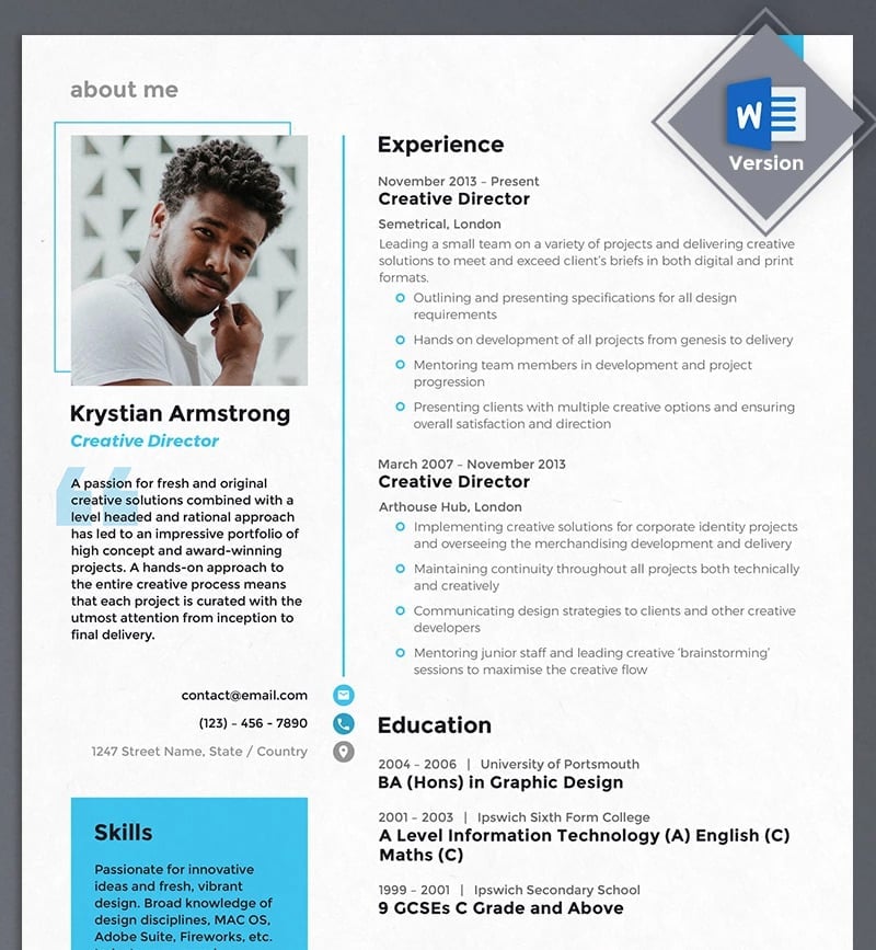 resume templates free creative