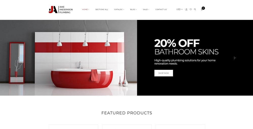 Jake Anderson Plumbing Shopify Theme