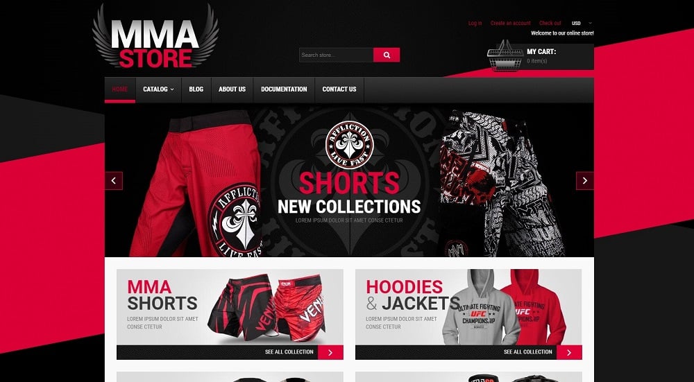 MMA Items Shopify Theme