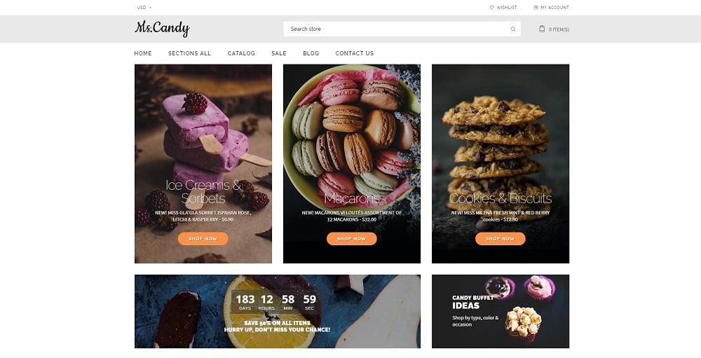 Ms.Candy shopify theme