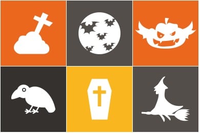 Flat Halloween Icons