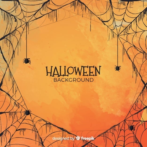 Halloween background in watercolor style