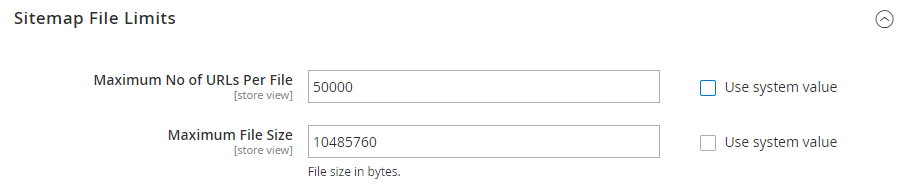 sitemap file limits