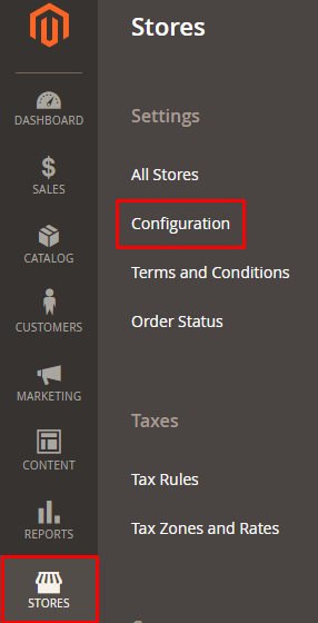 stores config