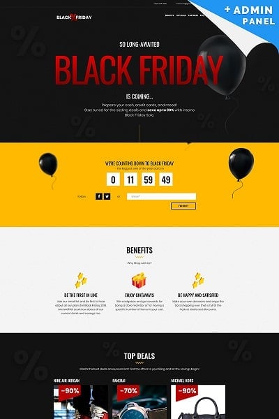 Black Friday Landing Page Template