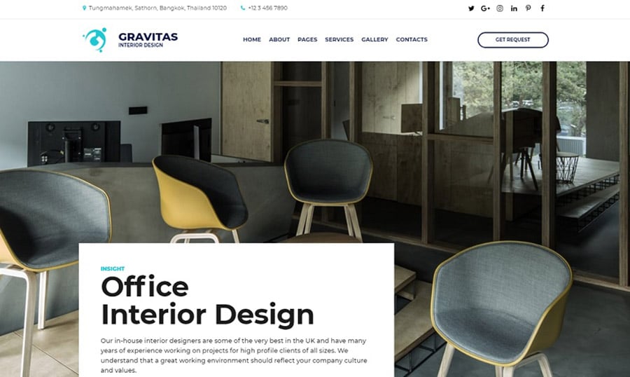Gravitas Interior Design Homepage image