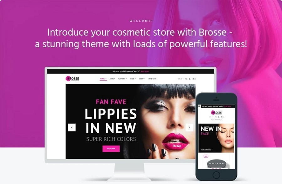 Brosse - Cosmetic Store Thème WooCommerce Elementor
