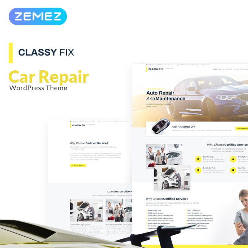 Car Repair Elementor WordPress Theme