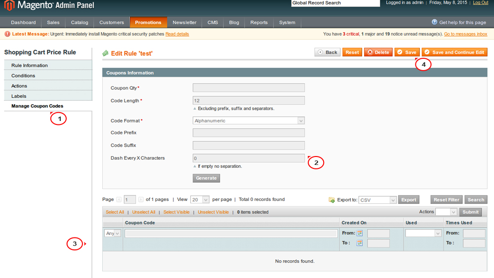 Check coupon code magento