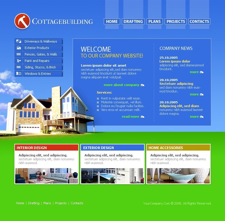 Construction Company Website Template #10078