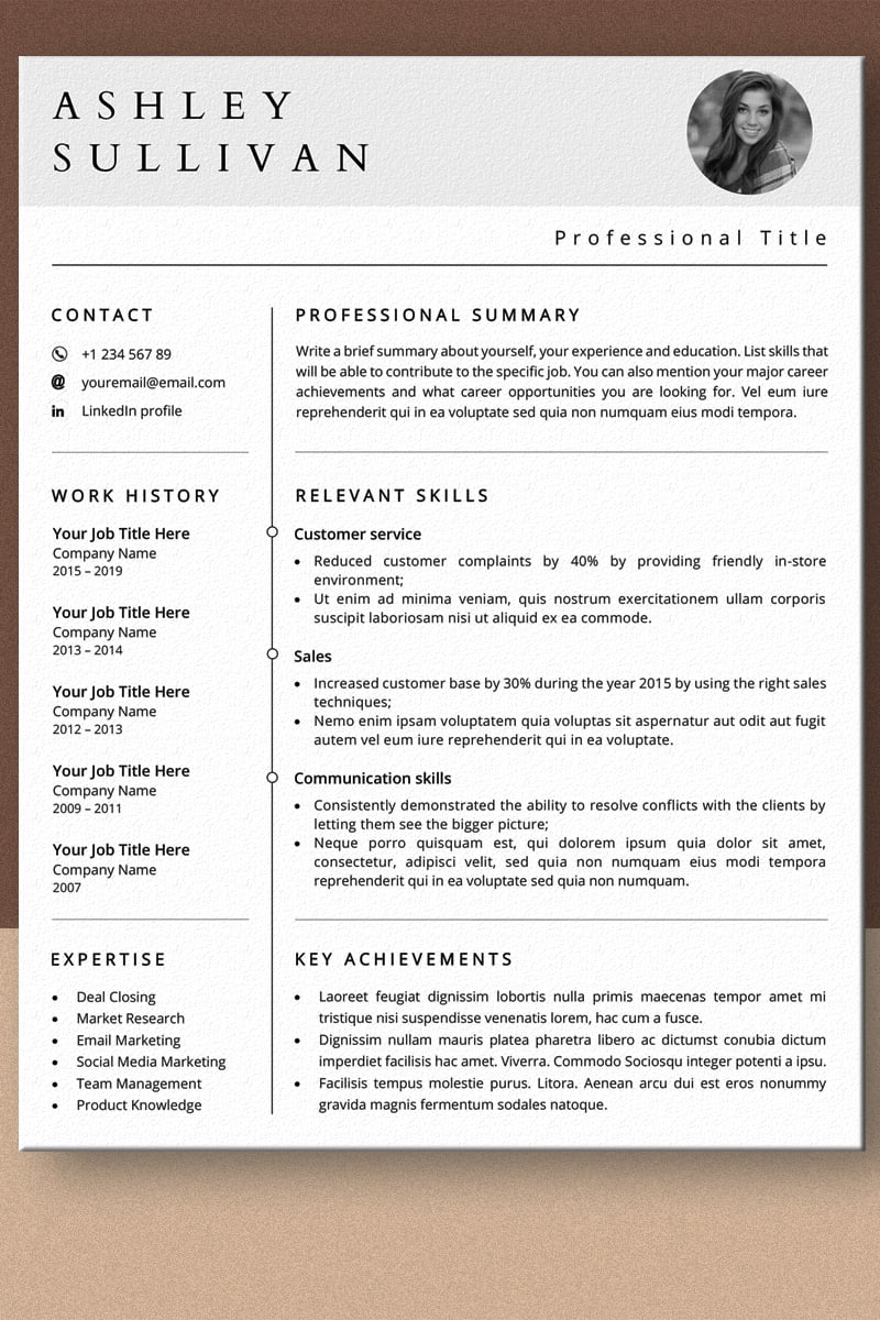 free functional resume template download