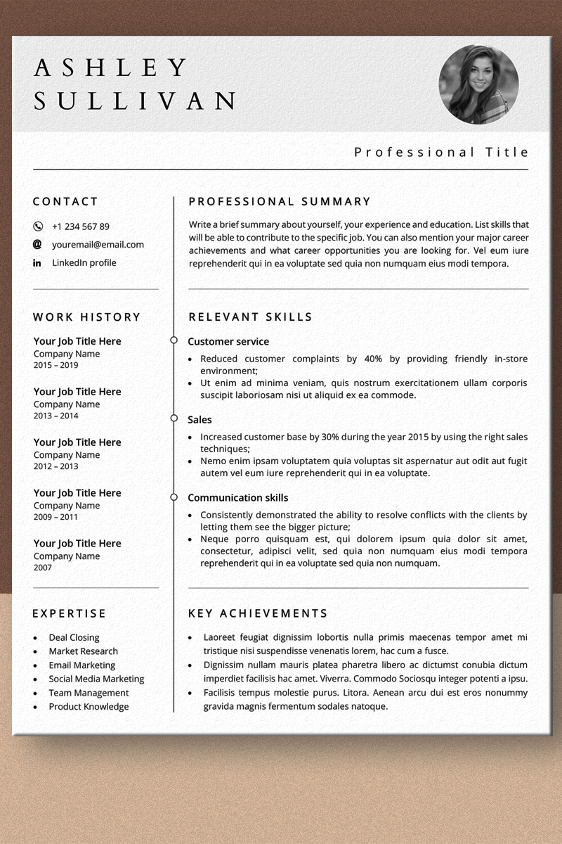 Ashley Sullivan Ms Word Functional Resume Template 100073