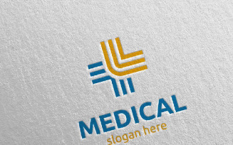 Cross Medical Hospital Design 83 Logo Template