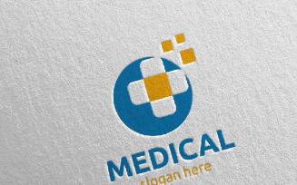 Cross Medical Hospital Design 85 Logo Template