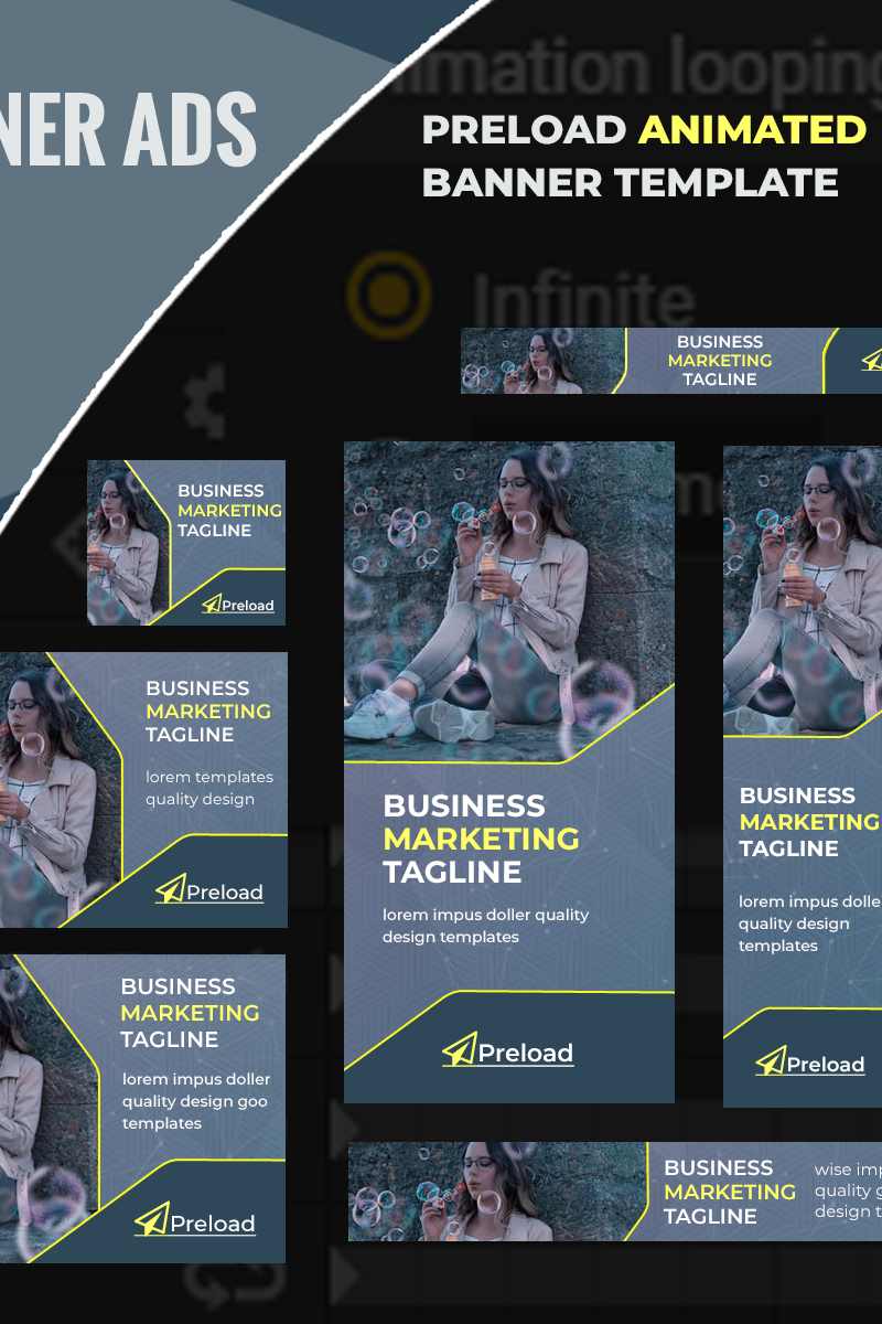 Preload - HTML5 Template Animated Banner #100039