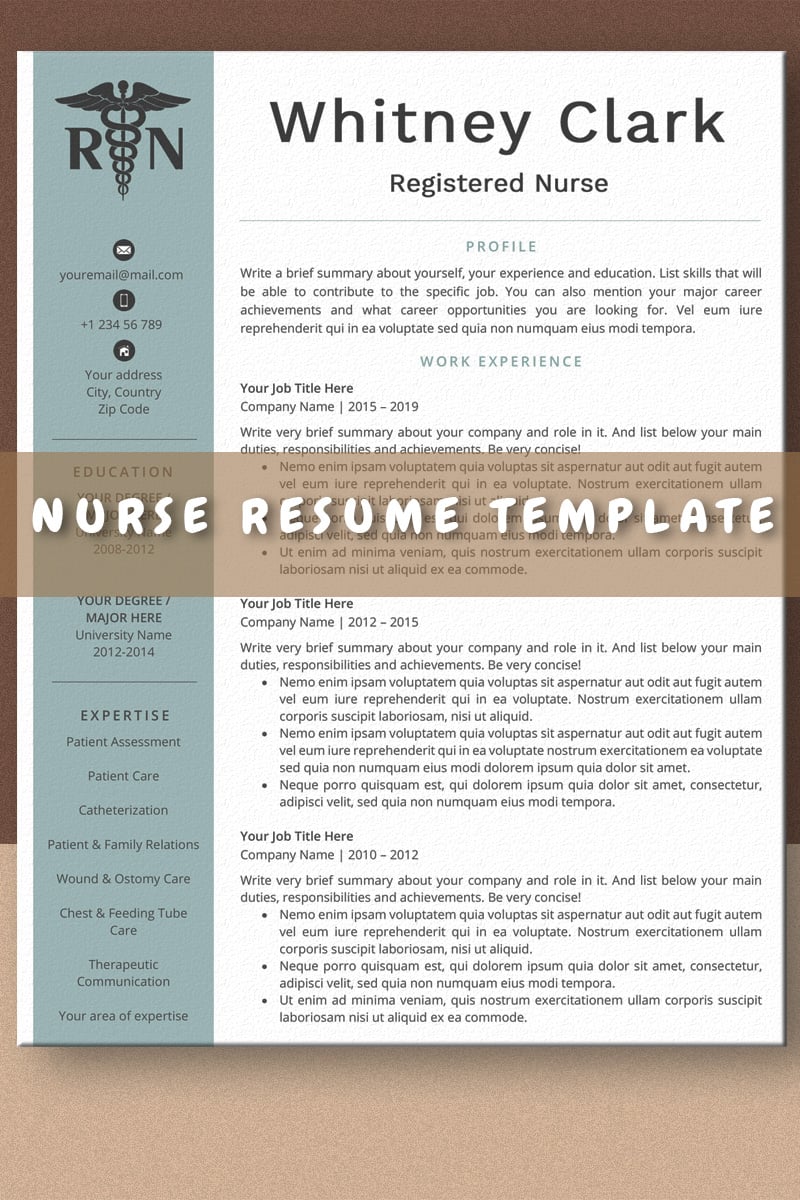 free download of resume template for nurse