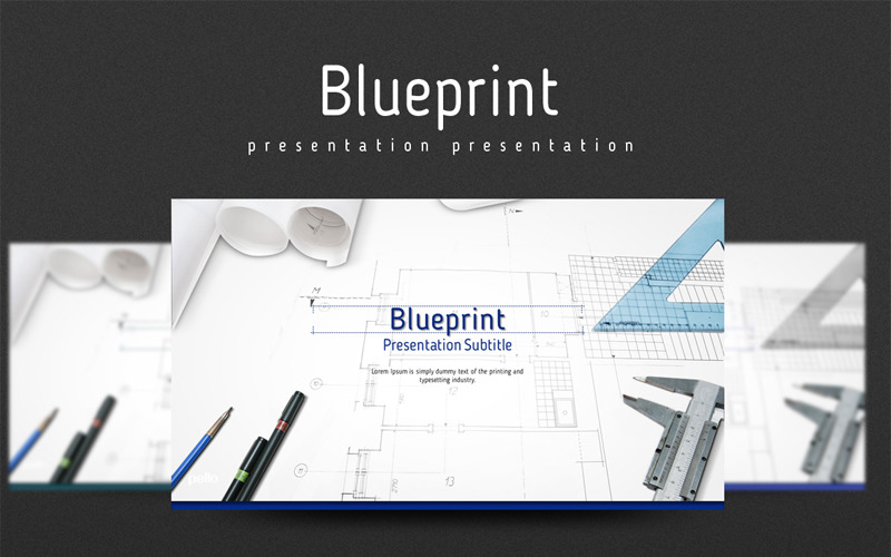 Blueprint PowerPoint template PowerPoint Template